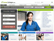Tablet Screenshot of careercolleges.com